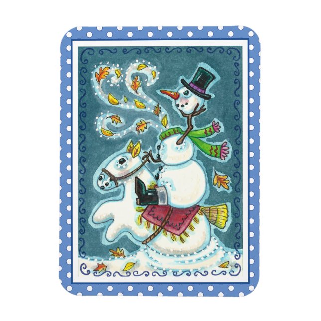 KOPFLOSER HORSEMAN SNOWMAN, XMAS HALLOWEEN SPASS, MAGNET (Vertikal)
