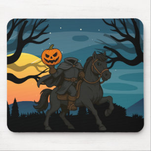 Kopfloser Reiter Cartoon Halloween/Herbst Mousepad