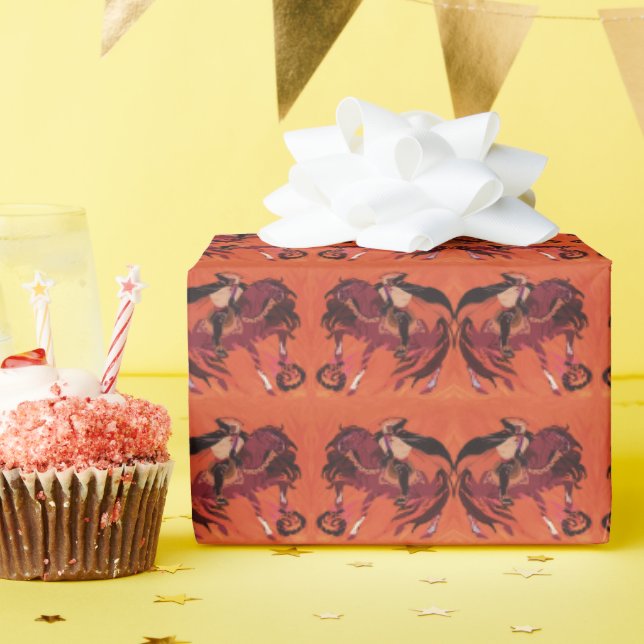 Kopfloser Reiter Geschenkpapier (Geburtstagsparty)