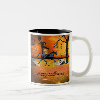 Kopfloser Reiter-Halloween-Tasse Zweifarbige Tasse