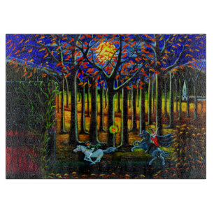 Kopfloser Reiter Halloweens, schläfrig heiligen Schneidebrett