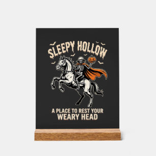 Kopfloser Reiter Sleepy Hollow Halloween T-Shirt Acrylschild