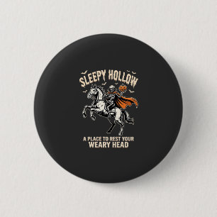 Kopfloser Reiter Sleepy Hollow Halloween T-Shirt  Button