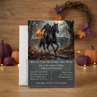 Kopfloser Reiter Sleepy Hollow Mitternacht Hallowe Einladung