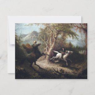 Kopfloser Reiter und Ichabod Crane an Halloween Einladung