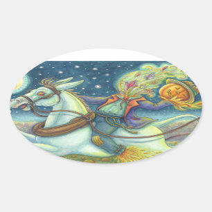 KOPFLOSER REITER VOGELSCHEUCHE & MAULTIER STICKER 