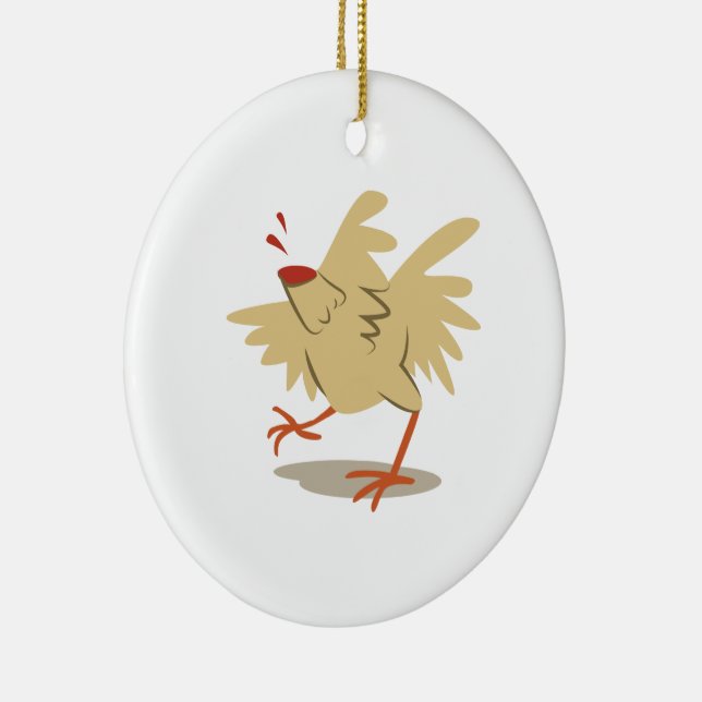 kopfloses Huhn Keramik Ornament (Rechts)