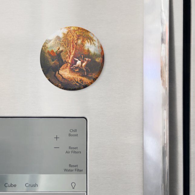 kopfloses Pferd, das Ichabod-Kranich verfolgt Magnet (In Situ (Kühlschrank))