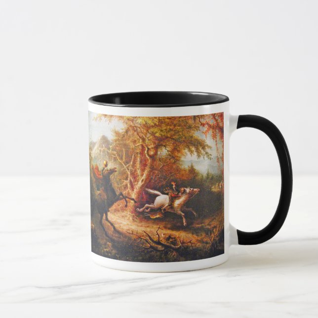 kopfloses Pferd, das Ichabod-Kranich verfolgt Tasse (Rechts)