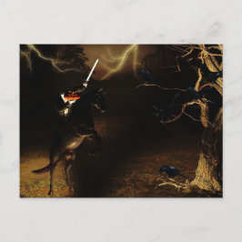 Kopfloses Pferd Halloween Postkarte