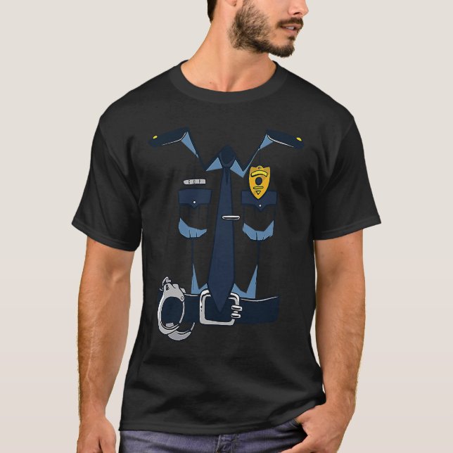 Kopfloses Polizeiuniversum Funny Halloween-Kostüm T-Shirt (Vorderseite)