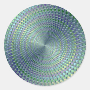 Kopfschmerzen - Fraktal Runder Aufkleber