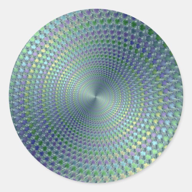 Kopfschmerzen - Fraktal Runder Aufkleber (Vorderseite)