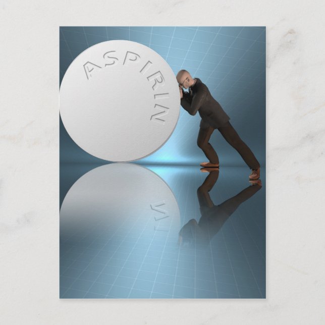 Kopfschmerzen Postkarte (Vorderseite)