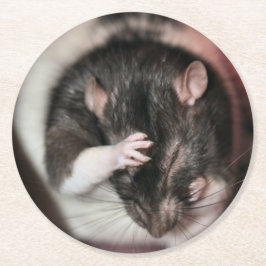 Kopfschmerzen! Runder Pappuntersetzer