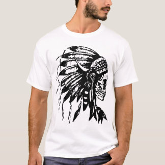 Kopfschmuck-Schädel-amerikanischer Ureinwohner T-Shirt