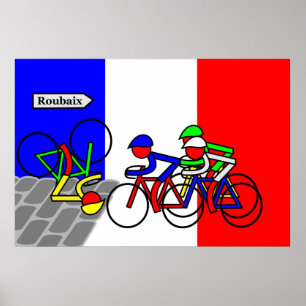 Kopfsteine nähern sich Roubaix - Tour de France Poster