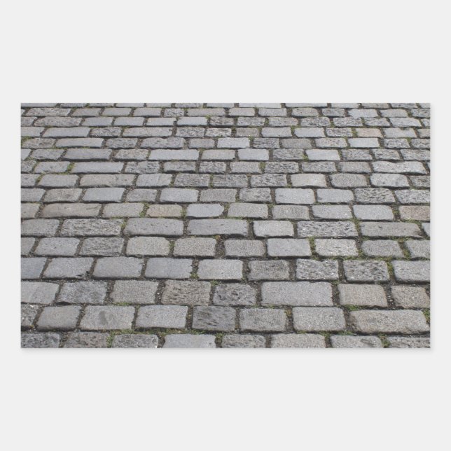 Kopfsteinpflaster Rechteckiger Aufkleber (Vorderseite)