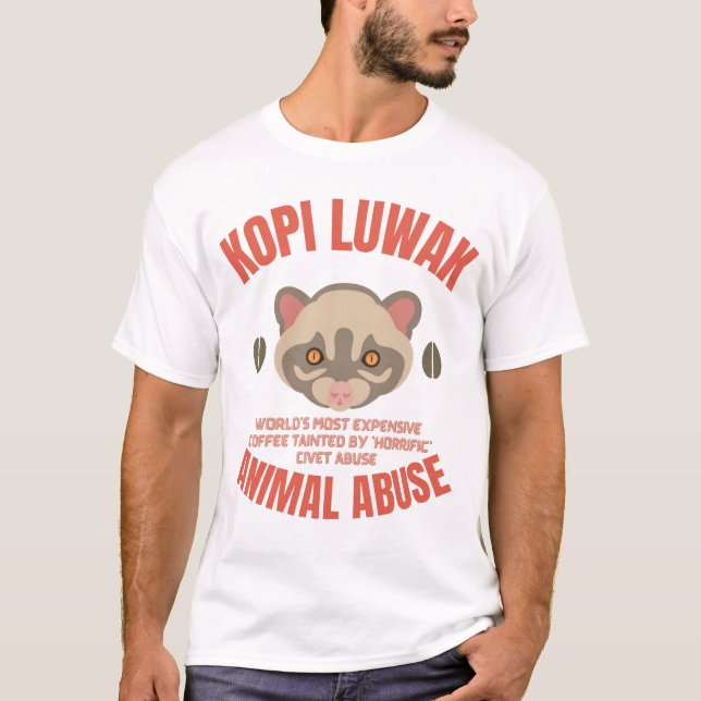 Kopi Luwak Animal Abus - Luwak-Kaffee T-Shirt (Vorderseite)
