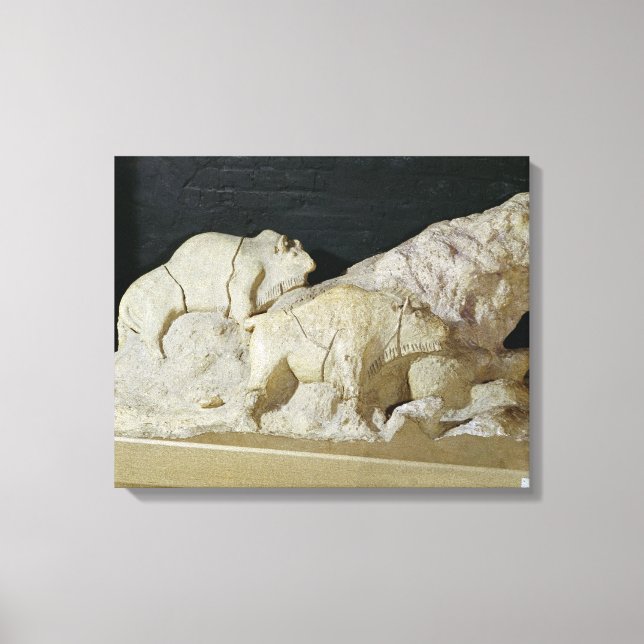 Kopie der Bisonskulptur, Le Leinwanddruck (Vorderseite)