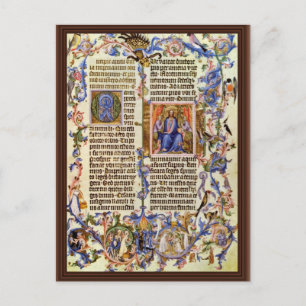 Kopie der Goldenen Bulle erste Seite von Meister d Postkarte