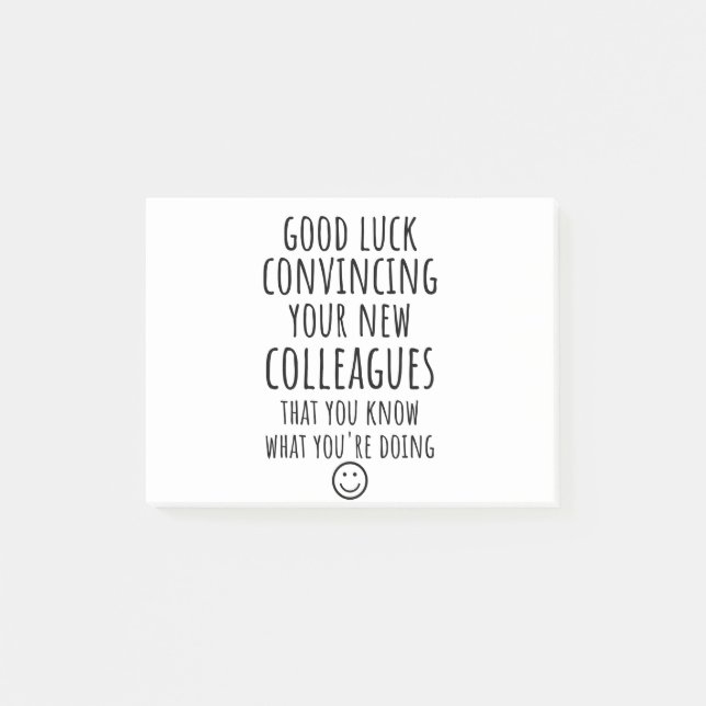 Kopie der Viel Glück, die Ihre neuen Mitarbeiter ü Post-it Klebezettel (Vorderseite)