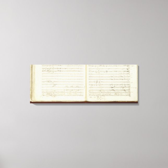 Kopie des Autogrammes "The Magic Flute" Leinwanddruck (Vorderseite)