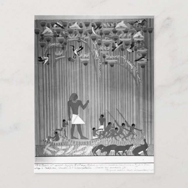 Kopie des malerischen ägyptischen Reliefs zum Ange Postkarte (Vorderseite)