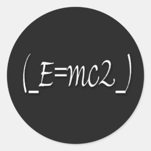 Kopie (_E=mc2_) Runder Aufkleber