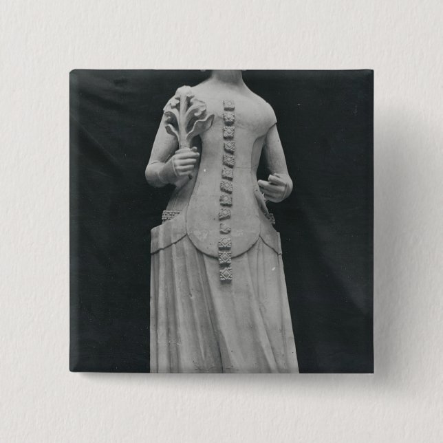 Kopie einer Statue von Isabella von Bayern Button (Vorderseite)