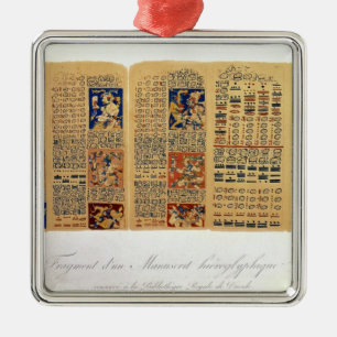 Kopie eines Fragments des Dresden-Kodexes Ornament Aus Metall