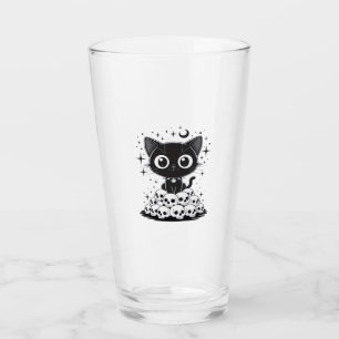 Kopie von Cat Skulls Creepy Cute Kitty Goth Black Glas