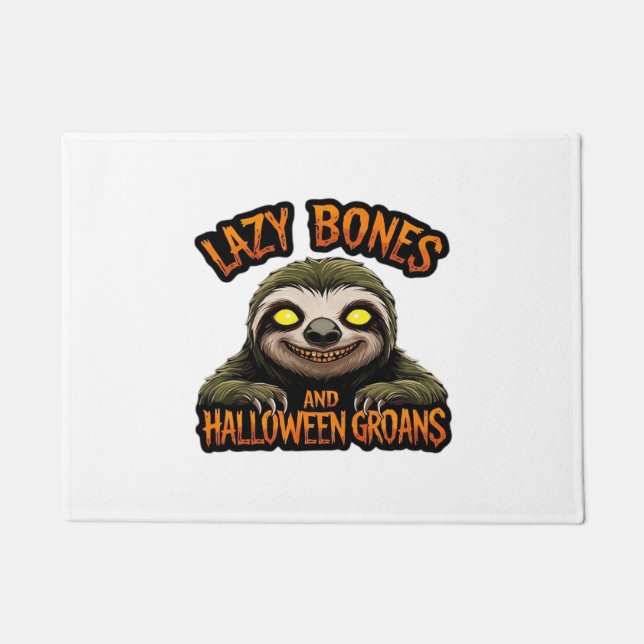 Kopie von Lazy Bones and Halloween Groans - Creepy Fußmatte (Vorderseite)