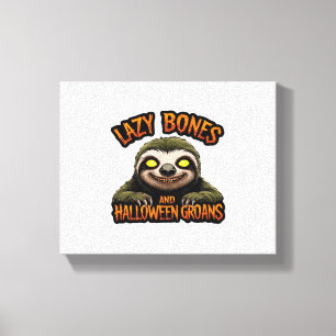 Kopie von Lazy Bones and Halloween Groans - Creepy Leinwanddruck