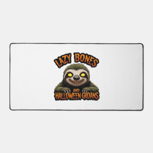 Kopie von Lazy Bones and Halloween Groans - Creepy Schreibtischunterlage