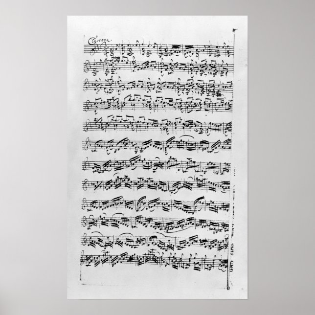 Kopie von "Partita in D Minor for Violin" Poster (Vorne)