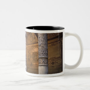 Kopie von Putto mit Delfin von Andrea del Zweifarbige Tasse