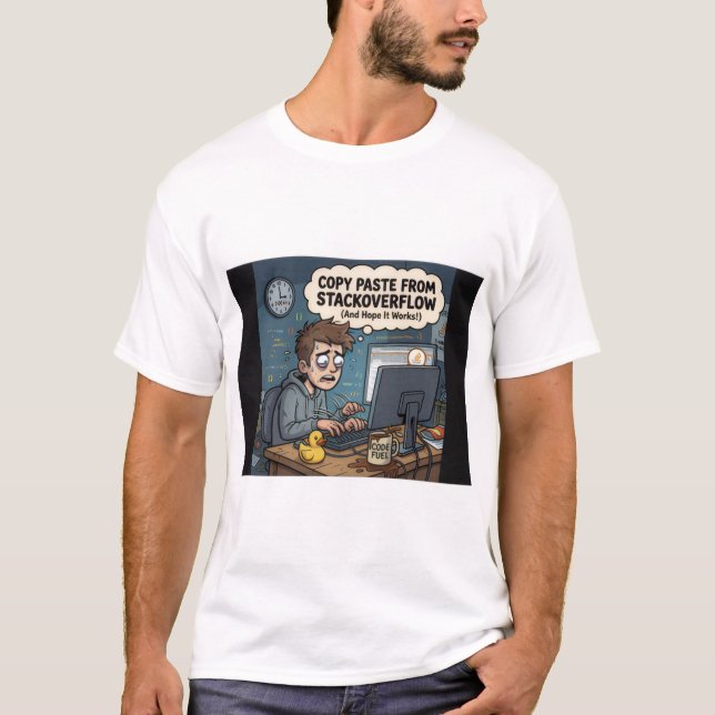 Kopiere Einfügen von StackOverflow - Lustiger Prog T-Shirt (Vorderseite)
