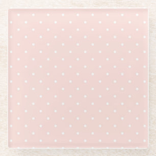 Kopieren Sie mit weißen Tupfen 2 Glasuntersetzer