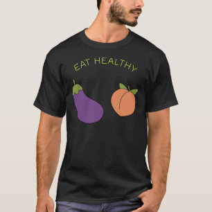 Kopieren von Eggplant und Peach-T - Shirt