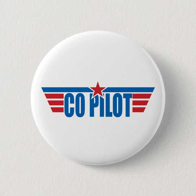 Kopilot Wings Abzeichen - Luftfahrt Button (Vorderseite)