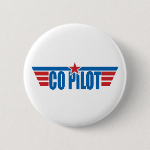 Kopilot Wings Abzeichen - Luftfahrt Button