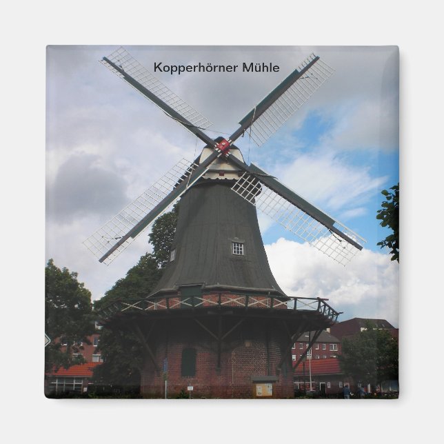 Kopperhörner Mühle / Wilhelmshaven / Deutschland Magnet (Vorne)