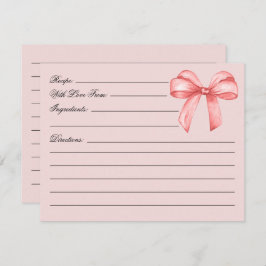 Kopplung des knochenrosa Bug-Brautparty Rezept Begleitkarte
