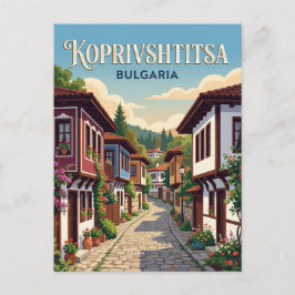 Koprivshtitsa-Allee Bulgarien Postkarte