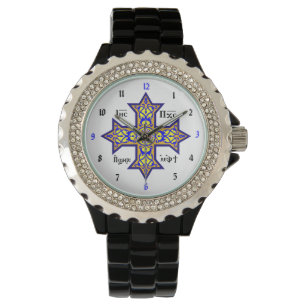 Koptische quere kundenspezifische Armbanduhr