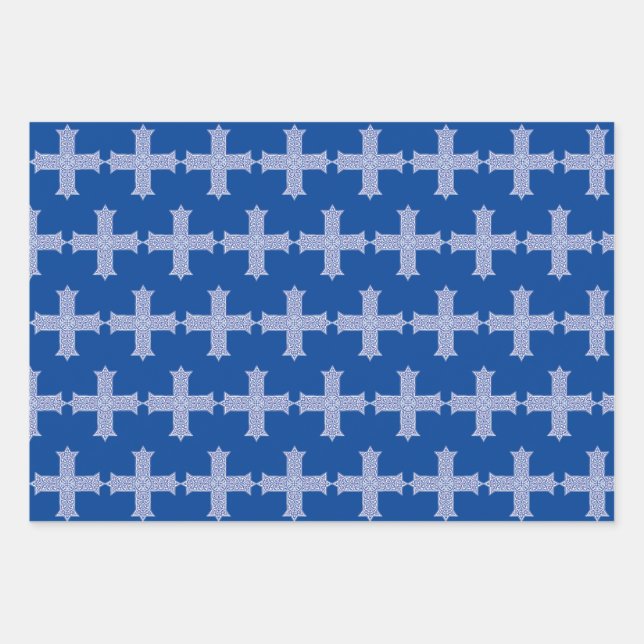 koptisches Kreuz Geschenkpapier Set (Vorderseite)