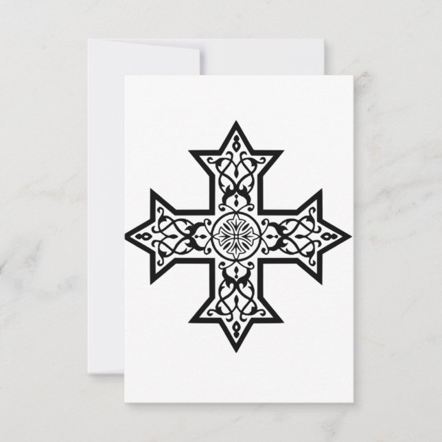 Koptisches Kreuz Heilige Karte (Vorderseite)