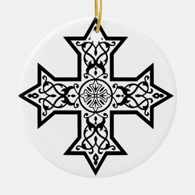 koptisches Kreuz Keramik Ornament (Vorne)