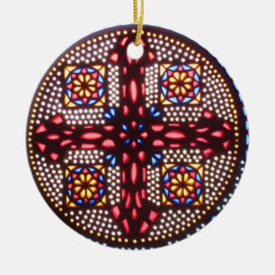 KOPTISCHES KREUZ KERAMIKORNAMENT